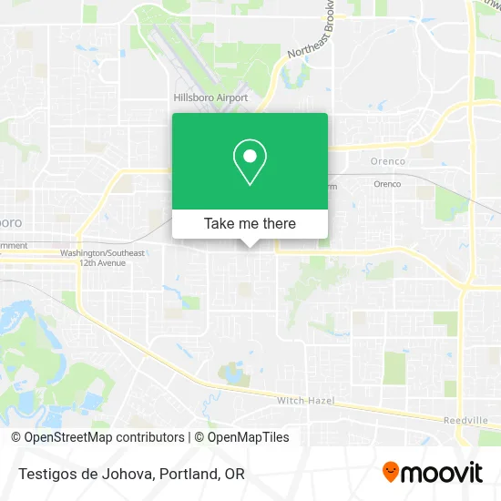 Testigos de Johova map