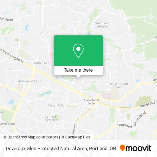 Deveraux Glen Protected Natural Area map