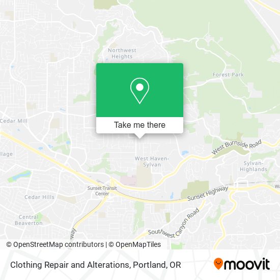 Clothing Repair and Alterations map