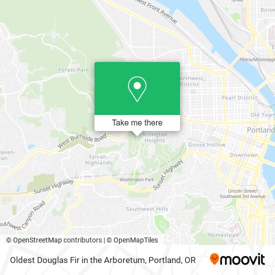 Mapa de Oldest Douglas Fir in the Arboretum
