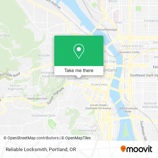 Mapa de Reliable Locksmith