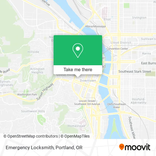 Mapa de Emergency Locksmith