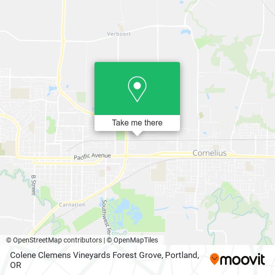 Mapa de Colene Clemens Vineyards Forest Grove