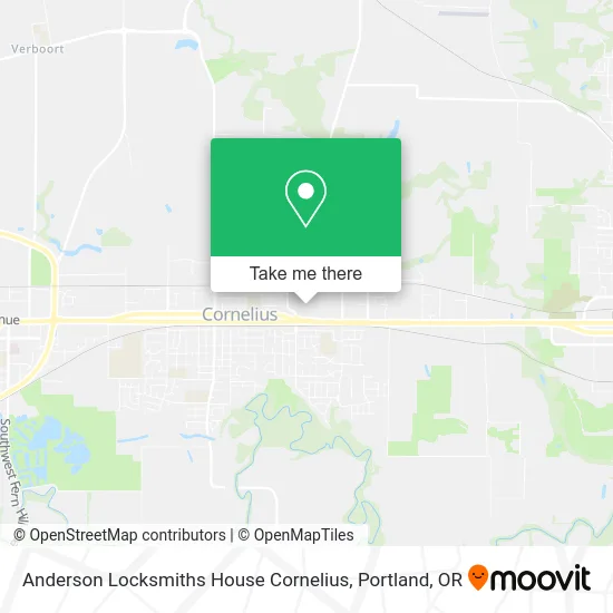 Anderson Locksmiths House Cornelius map