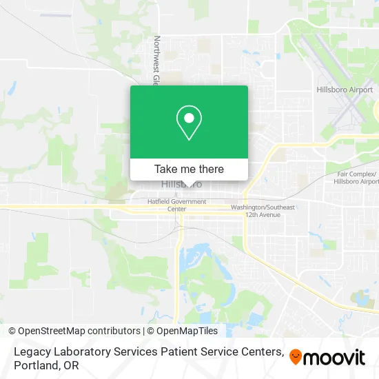Legacy Laboratory Services Patient Service Centers map