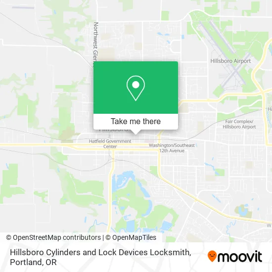 Mapa de Hillsboro Cylinders and Lock Devices Locksmith