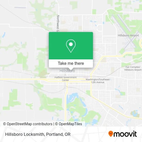 Hillsboro Locksmith map