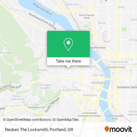 Reuben The Locksmith map