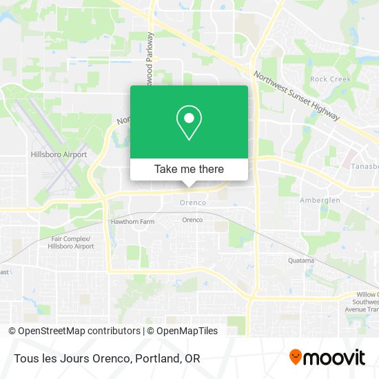 Tous les Jours Orenco map