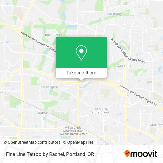 Fine Line Tattoo by Rachel map