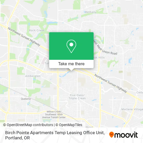 Birch Pointe Apartments Temp Leasing Office Unit map