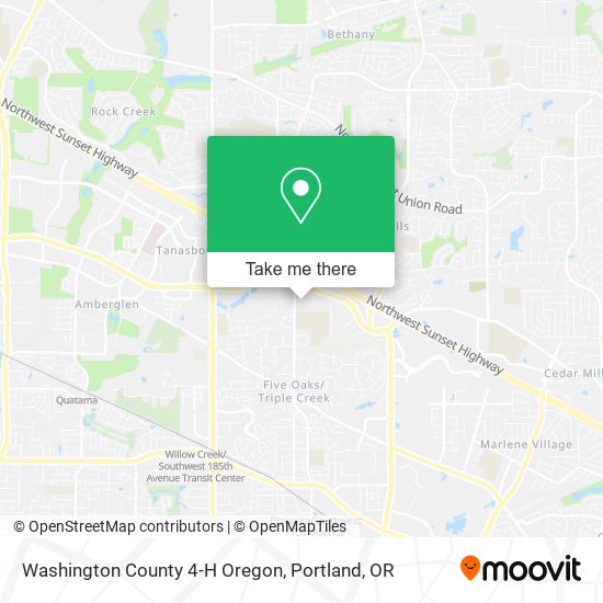 Washington County 4-H Oregon map
