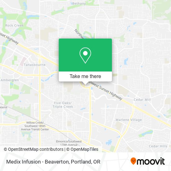 Medix Infusion - Beaverton map