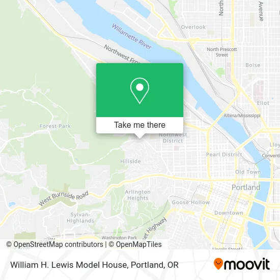 William H. Lewis Model House map