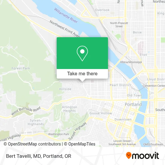 Bert Tavelli, MD map