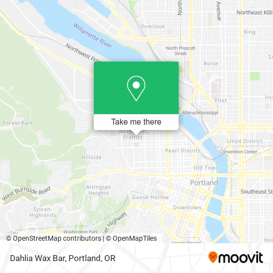 Dahlia Wax Bar map