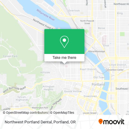 Northwest Portland Dental map