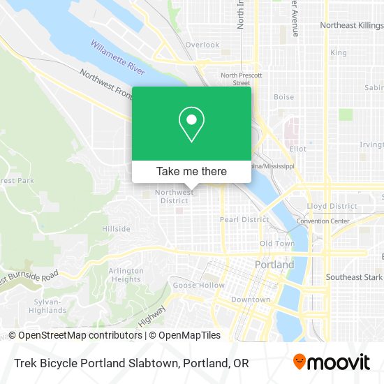 Trek Bicycle Portland Slabtown map