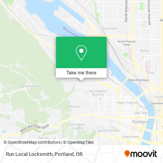 Mapa de Run Local Locksmith