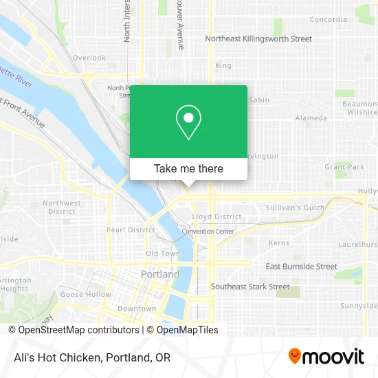 Ali's Hot Chicken map