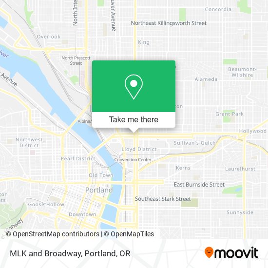 MLK and Broadway map