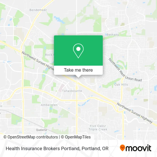 Health Insurance Brokers Portland map