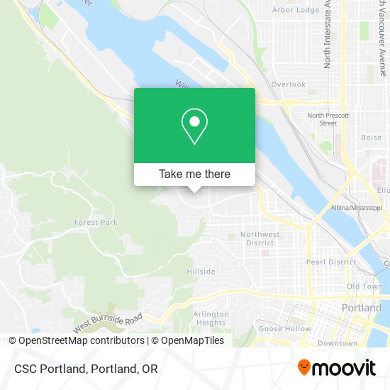 Mapa de CSC Portland