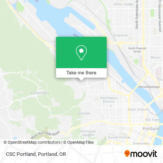 Mapa de CSC Portland