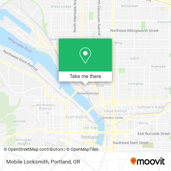Mobile Locksmith map