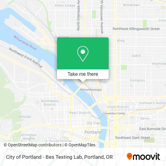 City of Portland - Bes Testing Lab map