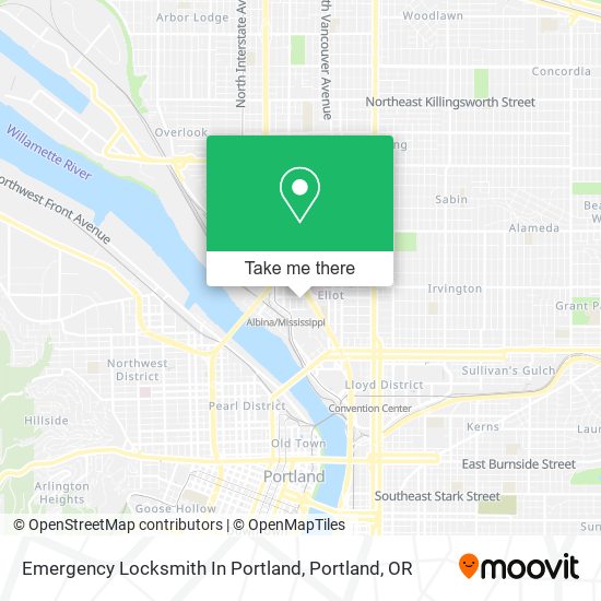 Mapa de Emergency Locksmith In Portland