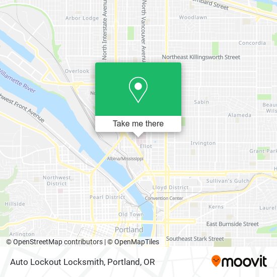 Auto Lockout Locksmith map