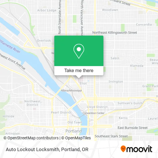 Auto Lockout Locksmith map