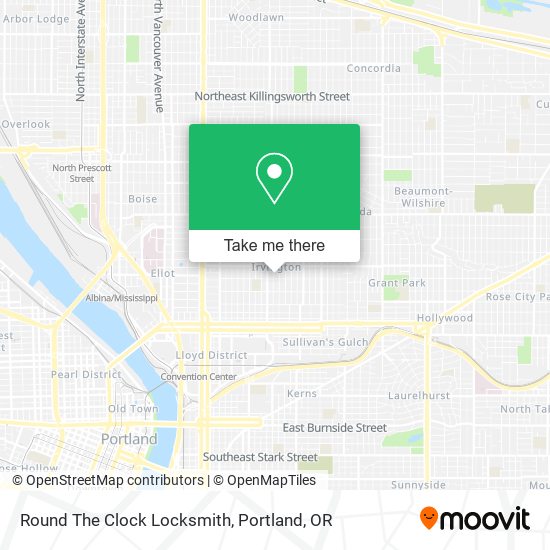Round The Clock Locksmith map