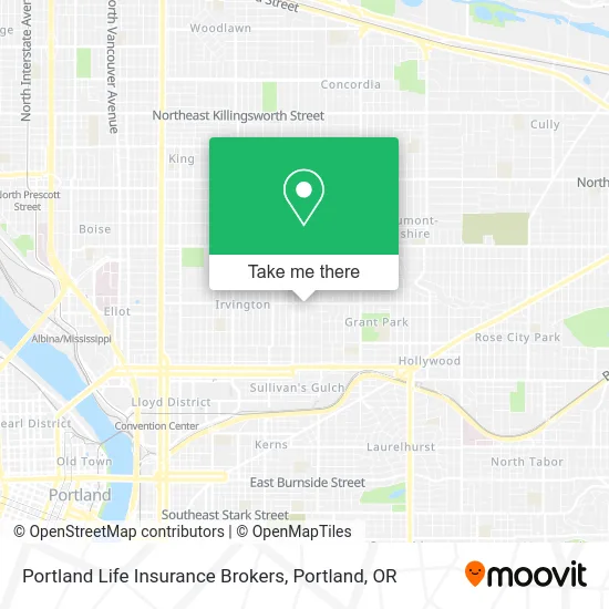Portland Life Insurance Brokers map
