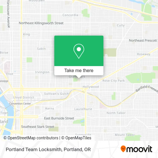 Portland Team Locksmith map