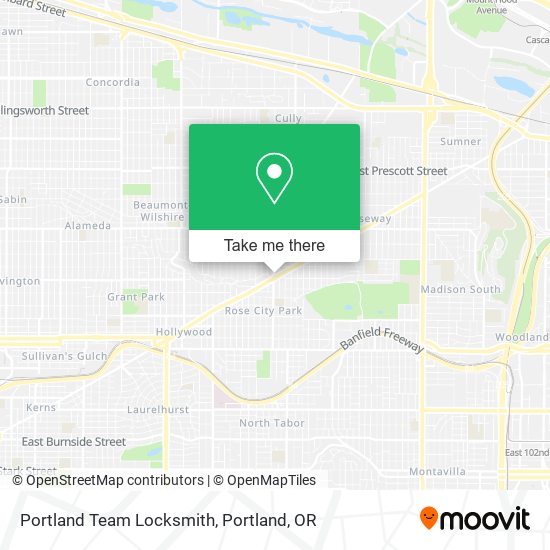 Portland Team Locksmith map