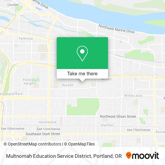 Multnomah Education Service District map
