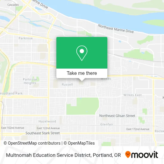 Multnomah Education Service District map