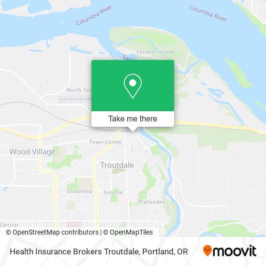 Health Insurance Brokers Troutdale map