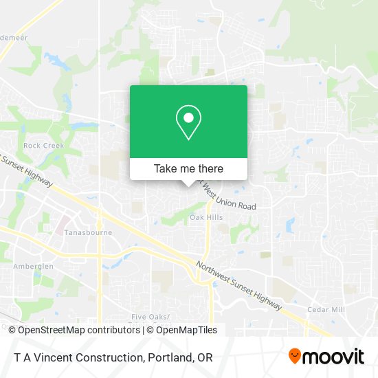 Mapa de T A Vincent Construction
