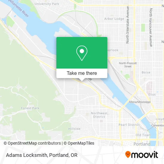 Mapa de Adams Locksmith