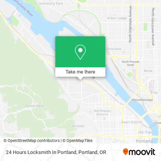 Mapa de 24 Hours Locksmith In Portland