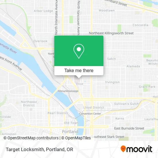 Mapa de Target Locksmith