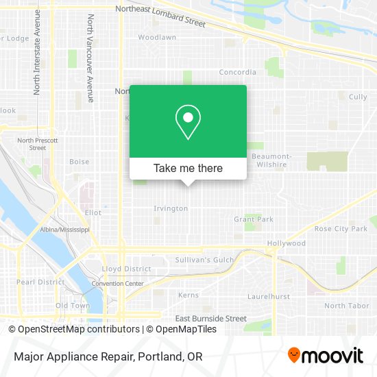 Mapa de Major Appliance Repair