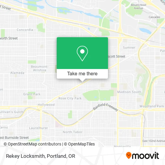 Mapa de Rekey Locksmith