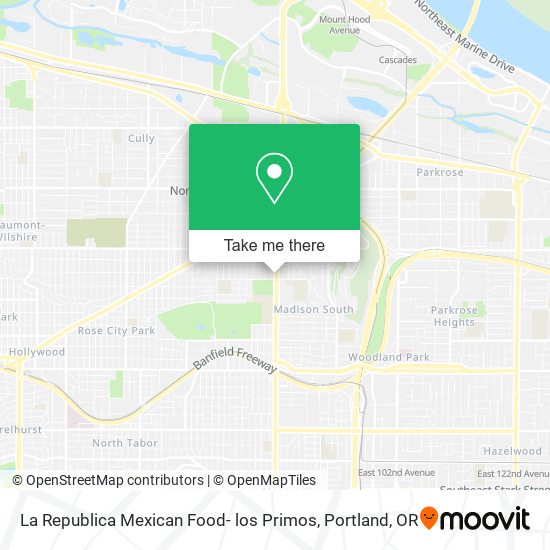 La Republica Mexican Food- los Primos map