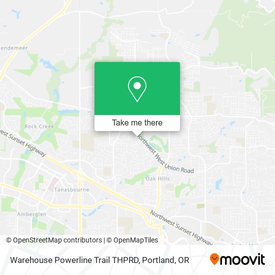Warehouse Powerline Trail THPRD map