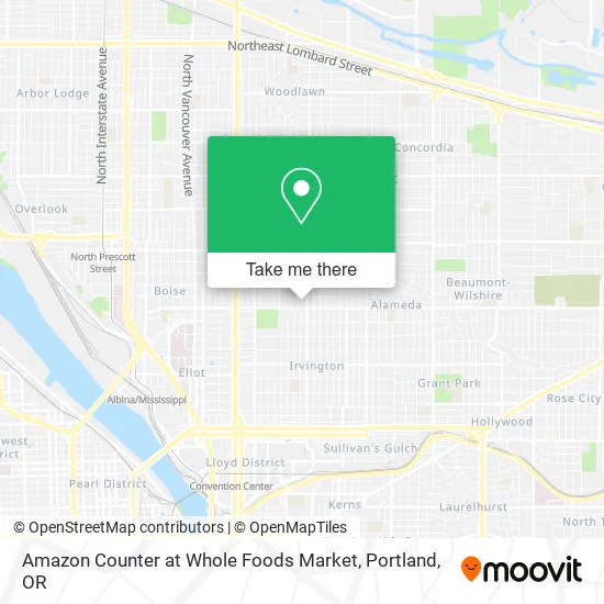 Amazon Counter at Whole Foods Market map