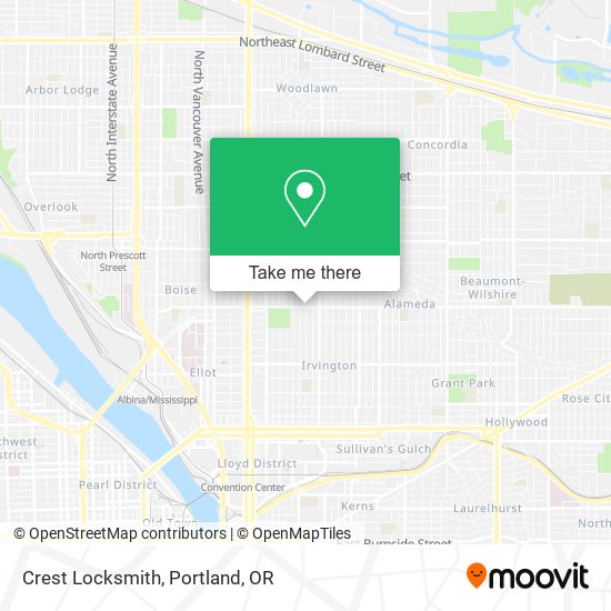 Crest Locksmith map